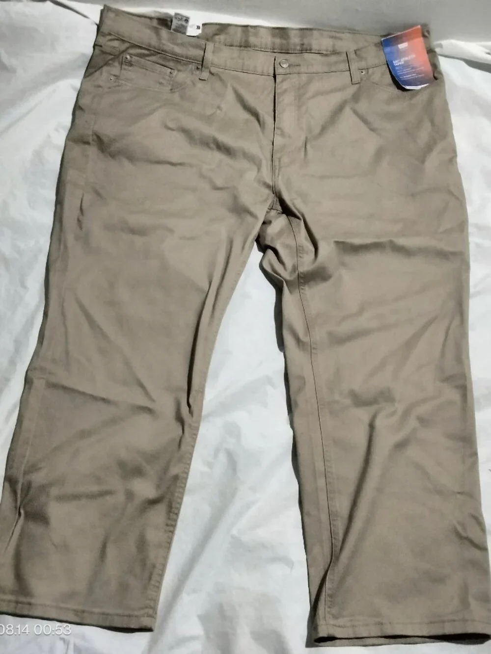 Levis 541 Athletic Fit Mens 48x29 Khaki Beige Stretch Chino Pants Big & Tall NWT